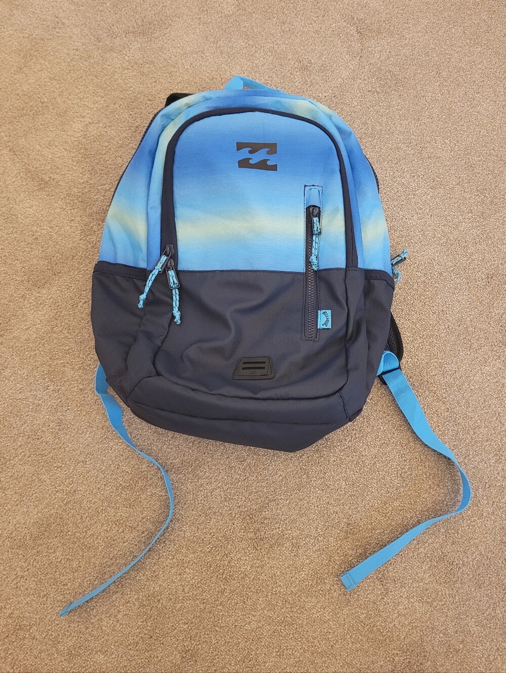 Billabong Blue Gradient & Dark Navy  Backpack with Light Blue Accents